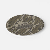 Turkije Feather Bottomland Camo Forest Camouflage Papieren Bordje (Gekanteld)