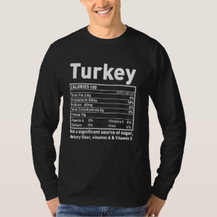 Turkije Feiten Ingrediënten - Funny Foodies famili T-shirt
