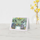 TURKIJE FINE DINING, THANKSGIVING BIRD HUMOR leeg Kaart (Gele Bloem)