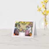 TURKIJE FINE DINING, THANKSGIVING BIRD HUMOR leeg Kaart (Gele Bloem)