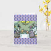 TURKIJE FINE DINING, THANKSGIVING BIRD HUMOR leeg Kaart (Gele Bloem)