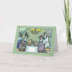 TURKIJE FINE DINING, THANKSGIVING BIRD HUMOR leeg Kaart