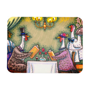 TURKIJE FINE DINING, THANKSGIVING BIRD HUMOR MAGNEET