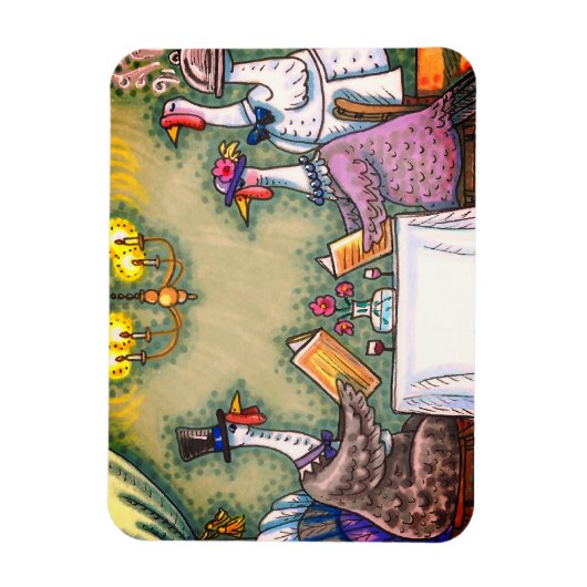 TURKIJE FINE DINING, THANKSGIVING BIRD HUMOR MAGNEET (Verticaal)