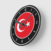 Turkije Flag Elegant Ronde Klok (Hoek)