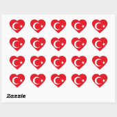 Turkije Flag Heart Sticker (Vel)