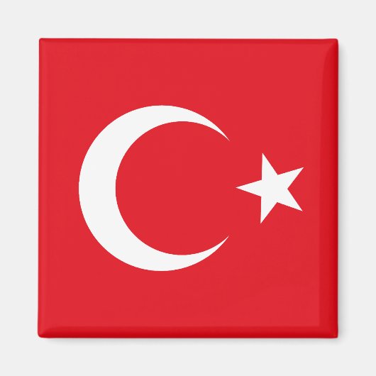 Turkije Flag Magnet (Voorkant)