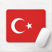 Turkije Flag Mousepad Muismat (Met muis)