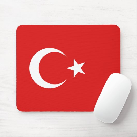 Turkije Flag Mousepad Muismat (Met muis)