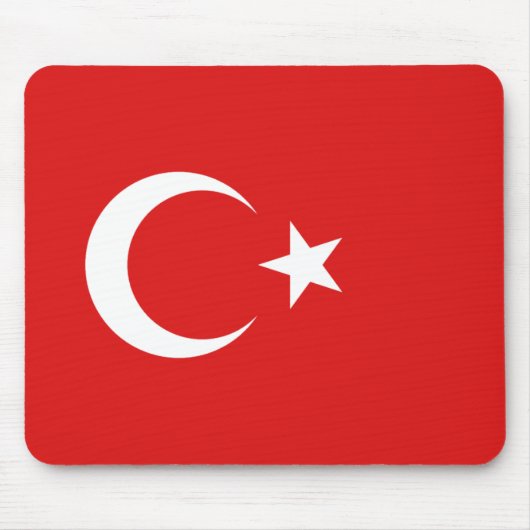 Turkije Flag Mousepad Muismat (Voorkant)