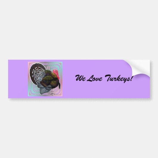 Turkije: Floral Bronze Tom Bumpersticker (Voorkant)