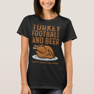 Turkije Football en bier Daarom ben ik hier Dank T-shirt
