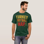 Turkije, Football, Nap Funny Thanksgiving T-shirt (Voorkant volledig)