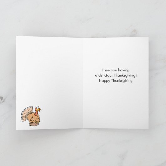 Turkije Fortune Teller Thanksgiving Kaart (Binnen)