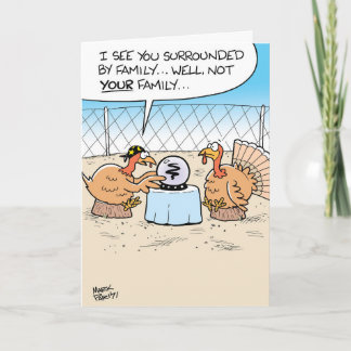 Turkije Fortune Teller Thanksgiving Kaart