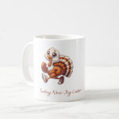 Turkije gaat later joggen koffiemok (Voorkant links)