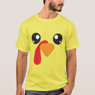 turkije gezicht grappige feestdagen Thanksgiving T-shirt