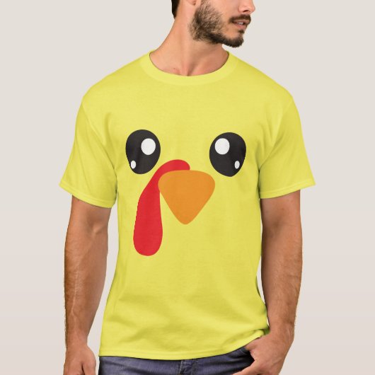turkije gezicht grappige feestdagen Thanksgiving T-shirt (Voorkant)