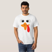 Turkije Gezicht, Thanksgiving Mannen T-shirt (Voorkant volledig)