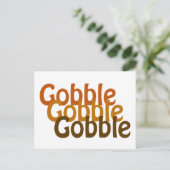 Turkije Gobble Briefkaart (Staand voorkant)