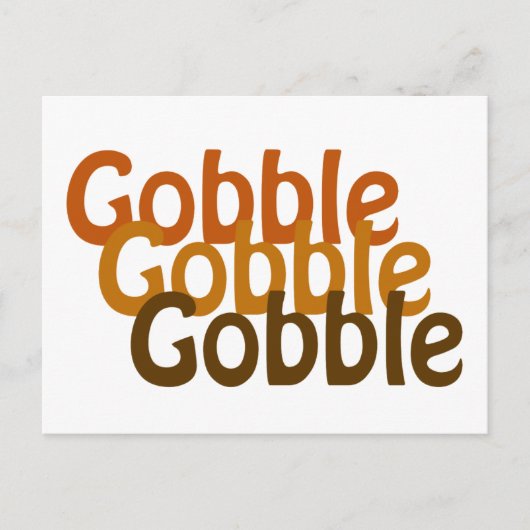 Turkije Gobble Briefkaart (Voorkant)
