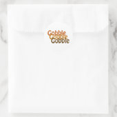 Turkije Gobble Ronde Sticker (Tas)