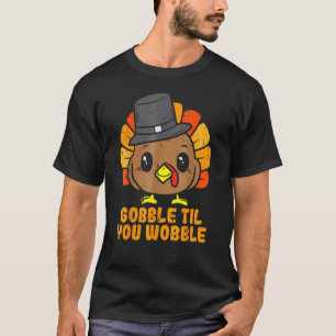 Turkije Gobble tot je Baby Toddler Thanksg wieg T-shirt