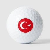 Turkije Golf Balls, Turkse vlaggolfers / Patriotte Golfballen (Voorkant)