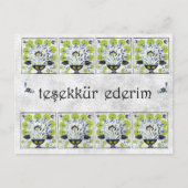 TURKIJE - Groene Tegel- Dank u Briefkaart (Voorkant)