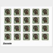 Turkije: Groenen Vierkante Sticker (Vel)
