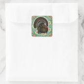 Turkije: Groenen Vierkante Sticker (Tas)