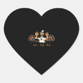 Turkije Halloween Boo, Thanksgiving Turkije, Spook Hart Sticker (Voorkant)