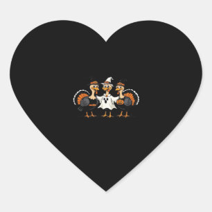Turkije Halloween Boo, Thanksgiving Turkije, Spook Hart Sticker