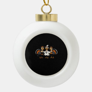 Turkije Halloween Boo, Thanksgiving Turkije, Spook Keramische Bal Ornament