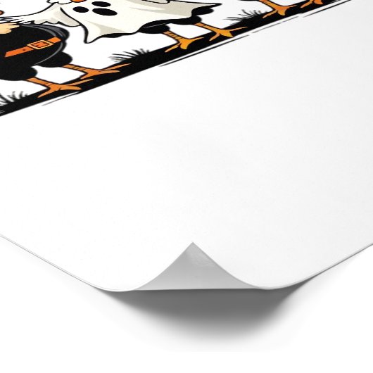 Turkije Halloween Boo, Thanksgiving Turkije, Spook Poster (Hoek)