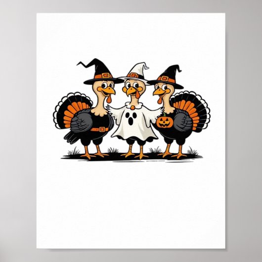 Turkije Halloween Boo, Thanksgiving Turkije, Spook Poster (Voorkant)