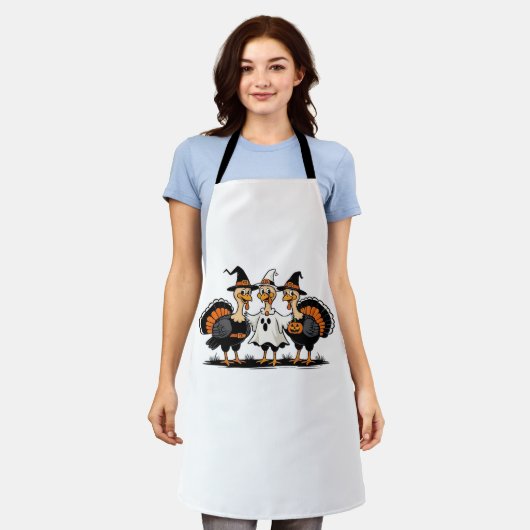 Turkije Halloween Boo, Thanksgiving Turkije, Spook Schort (Gedragen)