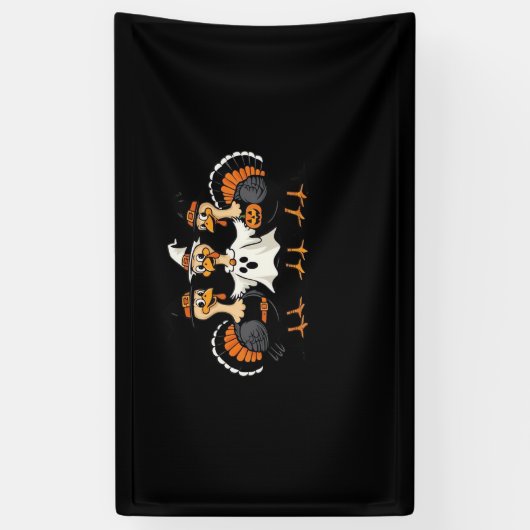 Turkije Halloween Boo, Thanksgiving Turkije, Spook Spandoek (Verticaal)