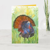 Turkije Happy Thanksgiving Autumn Bird Feestdagen Kaart (Voorkant)