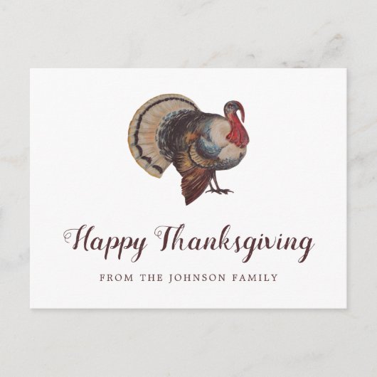  Turkije Happy Thanksgiving Briefkaart (Voorkant)