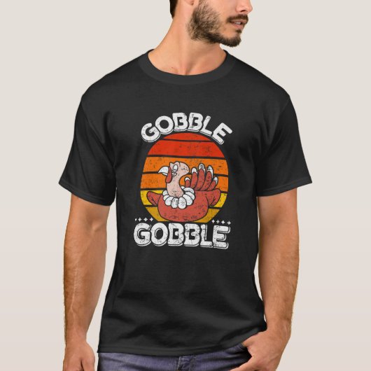 Turkije Happy Thanksgiving Day Gobble Turkije T-shirt (Voorkant)