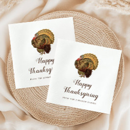 Turkije Happy Thanksgiving-diner Napkins Servet
