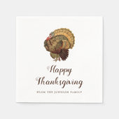 Turkije Happy Thanksgiving-diner Napkins Servet (Voorkant)