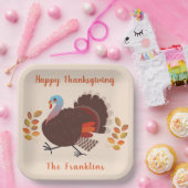 Turkije Happy Thanksgiving Papieren Bordje (Feest)