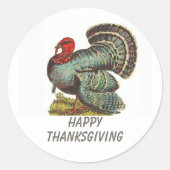  Turkije Happy Thanksgiving Ronde Sticker (Voorkant)