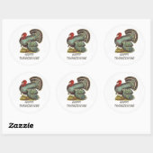  Turkije Happy Thanksgiving Ronde Sticker (Vel)