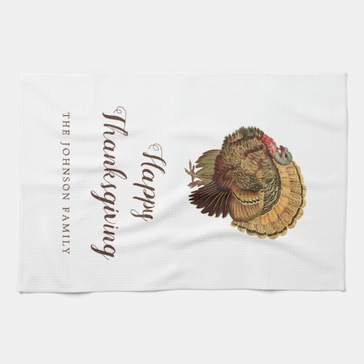 Turkije Happy Thanksgiving Theedoek (Horizontaal)