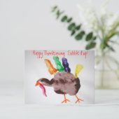 Turkije Happy Thanksgiving.  Verdwijn het! Feestdagenkaart (Staand voorkant)