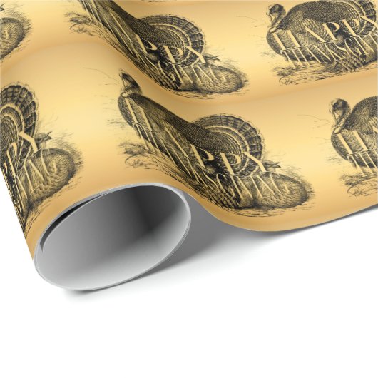 Turkije Happy Thanksgiving Wrapping P Cadeaupapier (Rol Hoek)