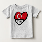 Turkije Heart Flag TUR landcode (Voorkant)